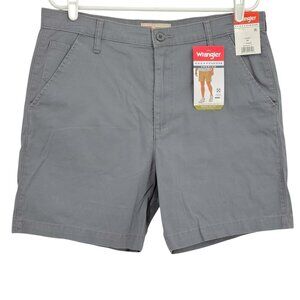 Wrangler Men's Regular Fit Medium Stretch Grey Shorts Size 34 Inseam 7" NWT